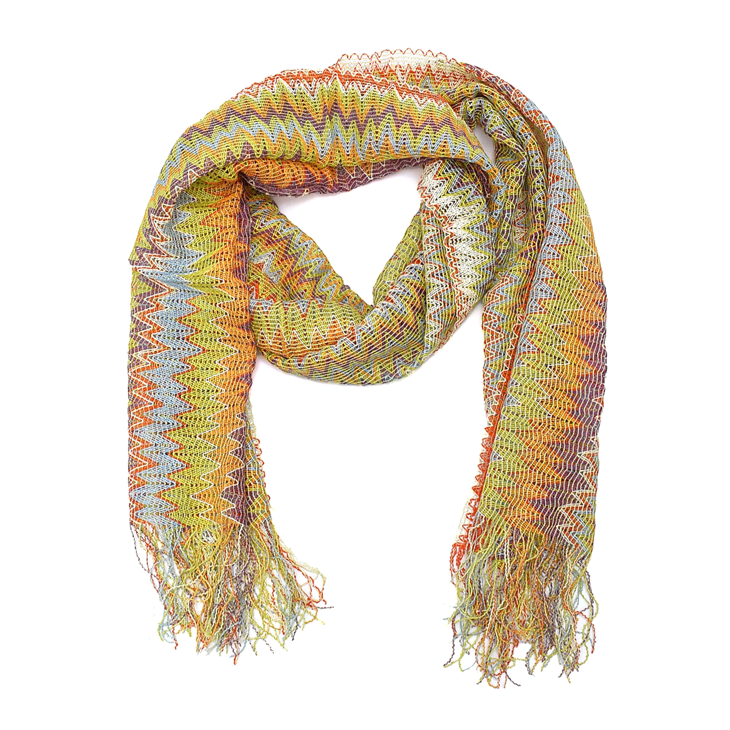 Missoni - Yellow&Orange Zigzag Viscose Shawl